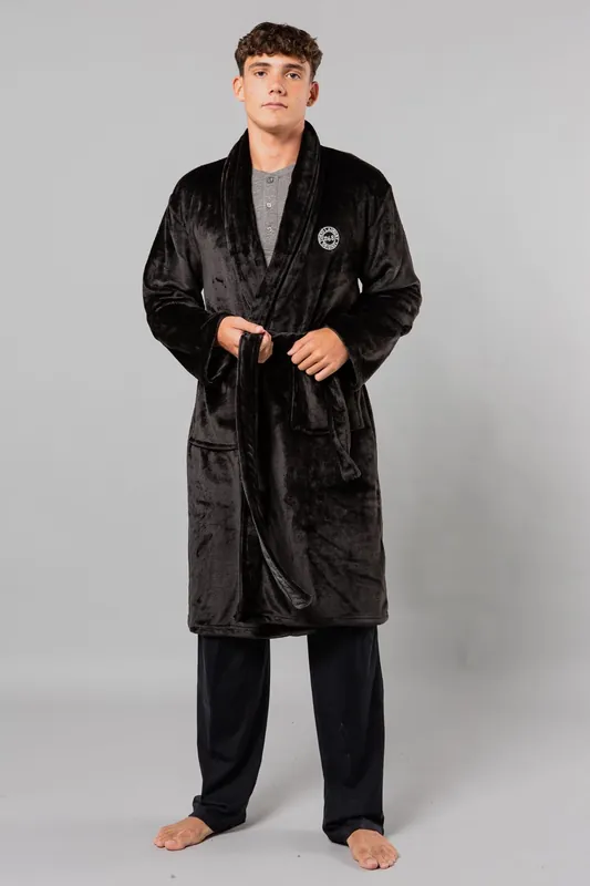 Plush Shawl Collar Dressing Gown - Tokyo Laundry