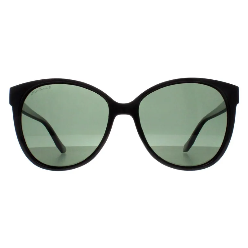 Cat Eye Shiny Black G15 Green Polarized MP74 - montana