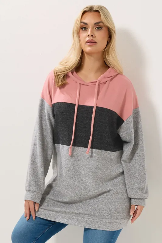 Colourblock Stripe Hoodie - Yours