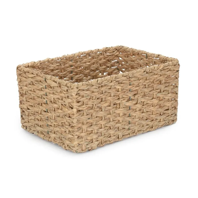 Large Thatch Grass Woven Storage Basket - Red Hamper