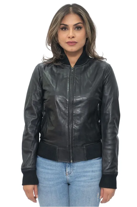 MA-1 Leather Bomber Jacket-Abbotsford