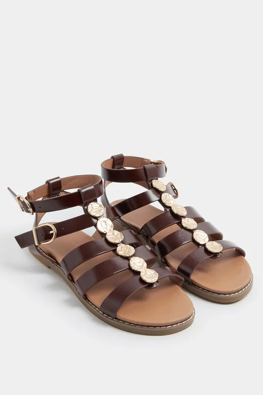 Gladiator Sandals In Wide E Fit - Yours