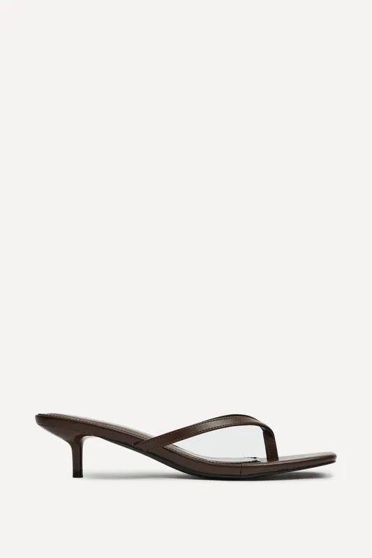 Stassie Brown Mule Heels - Linzi