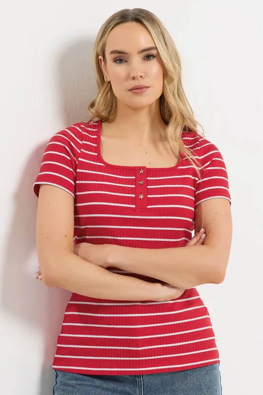 Tall Stripe Ribbed T-Shirt