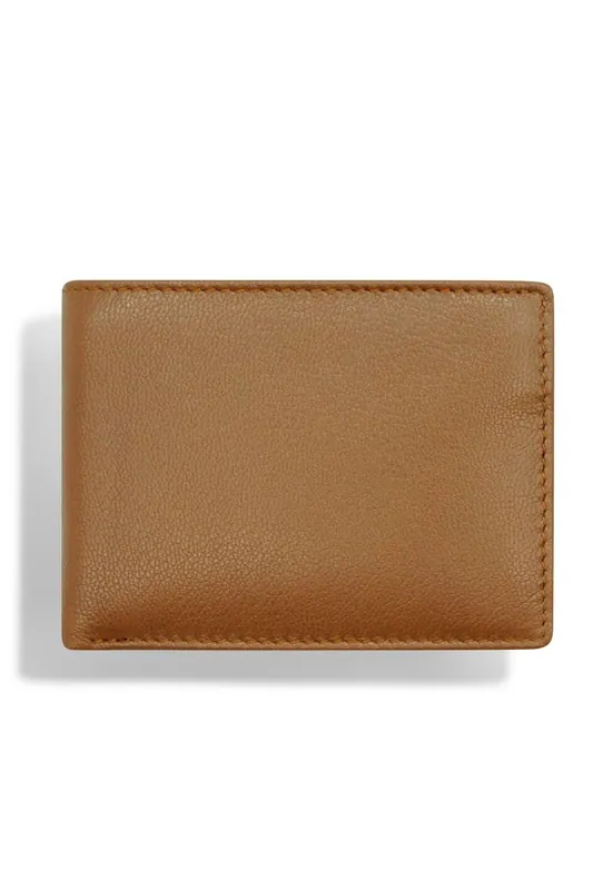 Tan Faux Leather Wallet - Barneys Originals