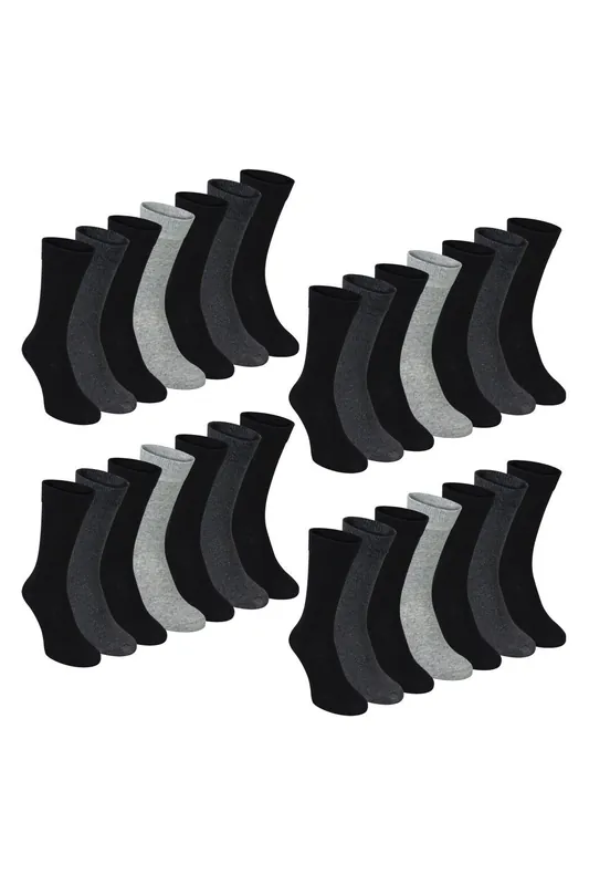 7 Pack Classic Suit Socks - Soft Breathable Plain Dress Socks