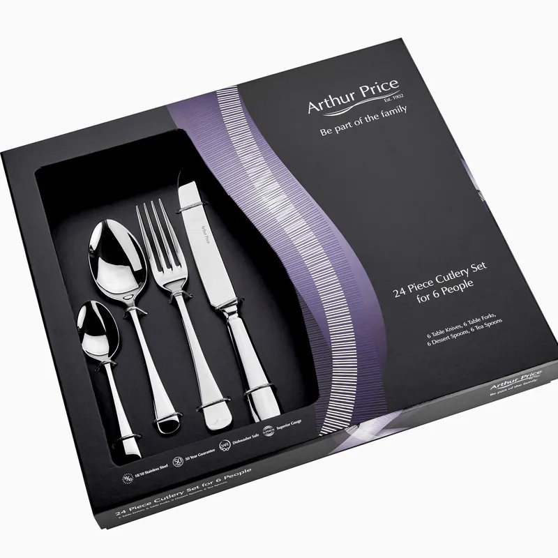 'Georgian' Stainless Steel 24 Piece 6 Person Gift Boxed Cutlery Set - Arthur Price