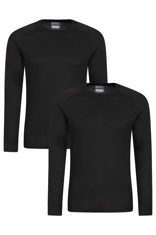 Talus' Long Sleeved Round Neck Skiing Thermal Baselayer Top - Mountain Warehouse