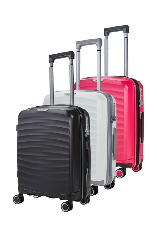 Sunwave Cabin Suitcase 54 x 40 x 22 cm Hard Shell Luggage Carry On Easyjet, Ryanair, Jet 2 - Infinity Leather