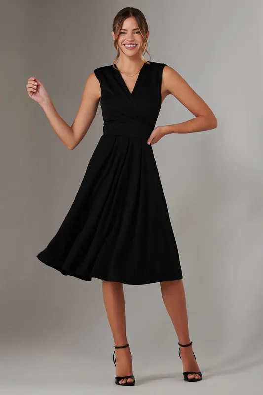 Plain Sleeveless Midi Dress - Jolie Moi