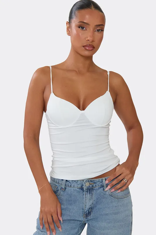 Corset Style Strappy Sweetheart Neckline Corset Top - EGO