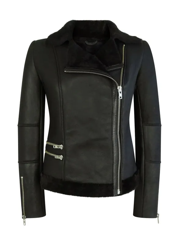 Short Tailored Fit Merino Sheepskin Jacket - TruClothing