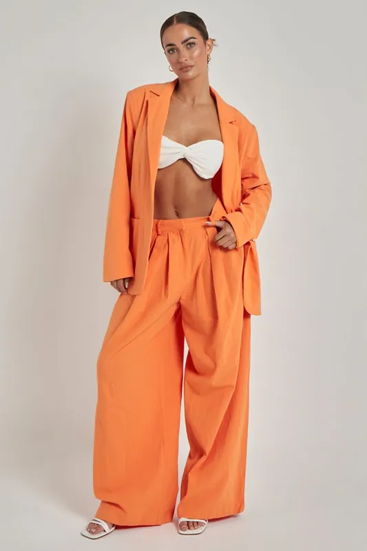 Linen Oversized Blazer - Urban Bliss