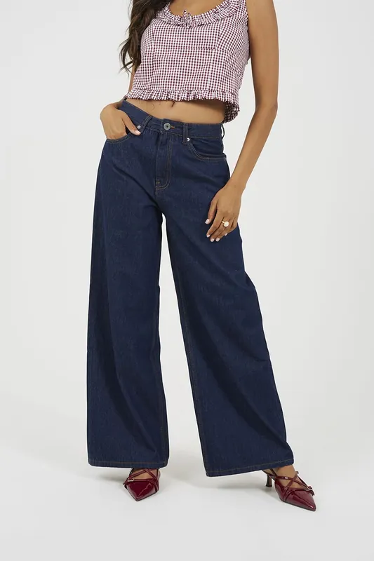 Mid Rise Wide Leg Jeans - Brave Soul