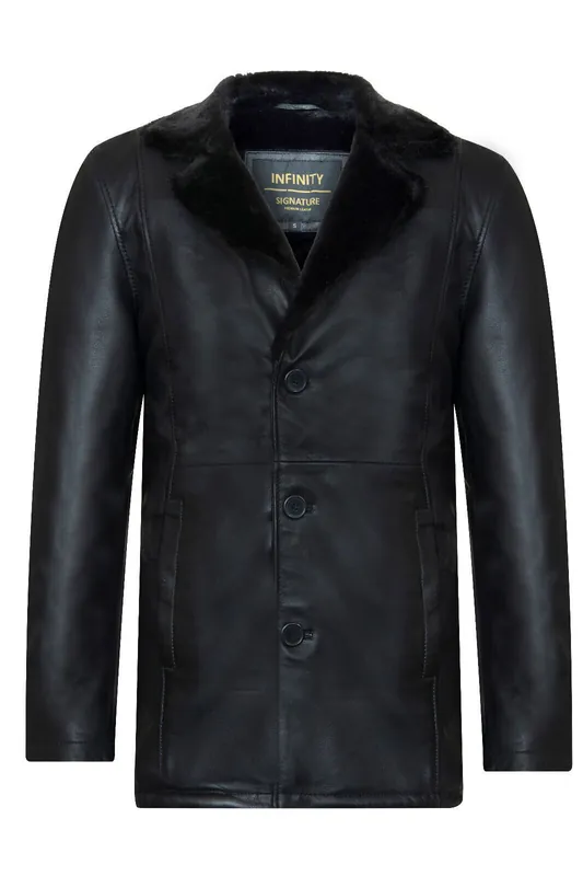 Reefer Leather Blazer Jacket- Pablo
