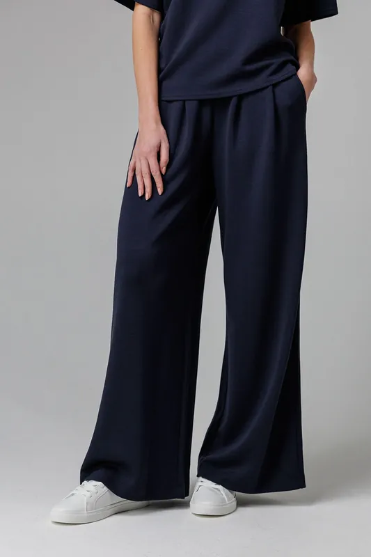 Luxe Wide Leg Draped Trouser - French Connection
