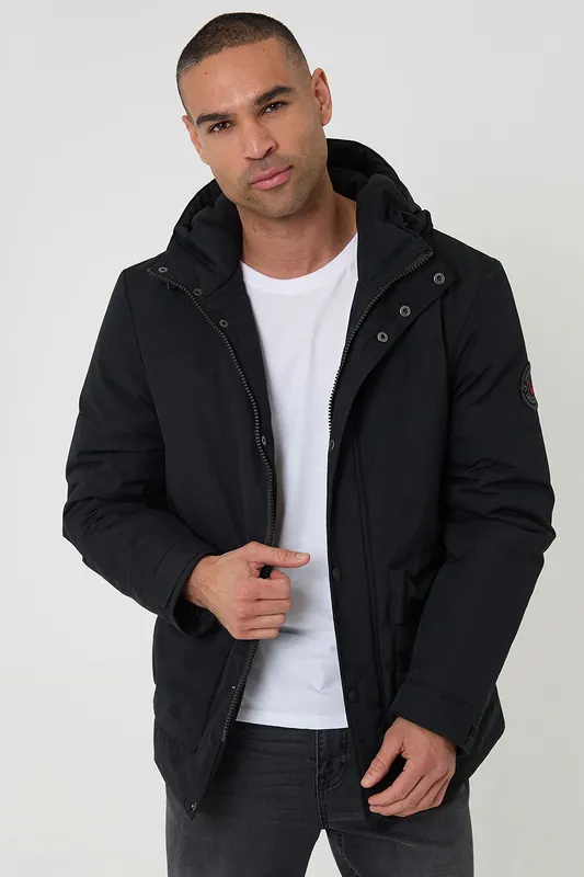 Showerproof Microfleece Lined Padded Coat - Threadbare