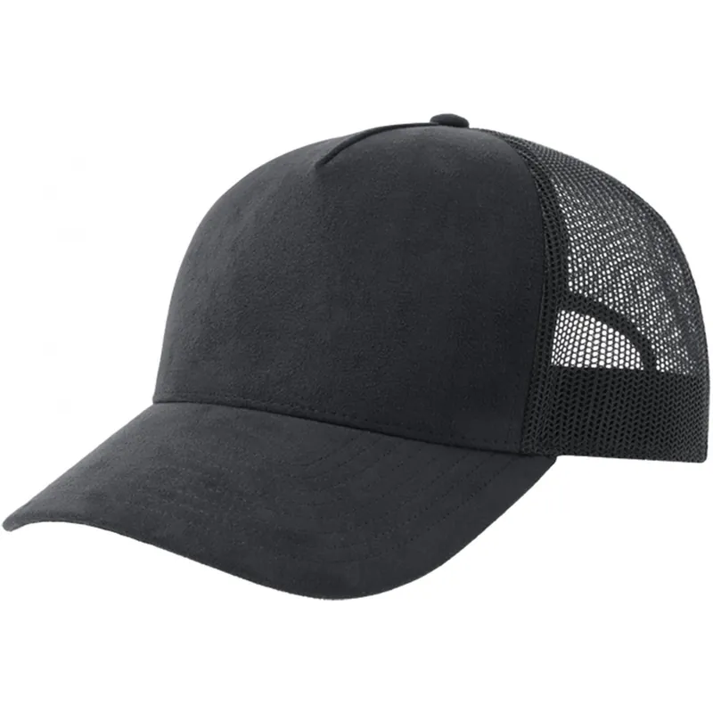 Rapper 5 Panel Suede Trucker Cap - Atlantis