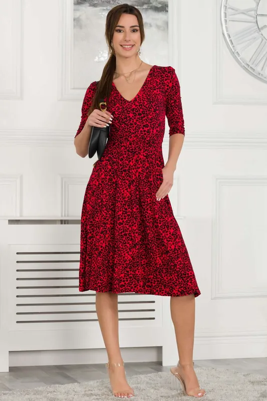 Valeria Viscose Midi Dress - Jolie Moi