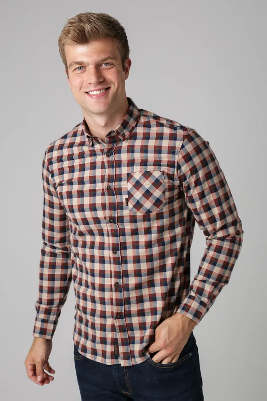 Cotton Check Long Sleeve Shirt - Tokyo Laundry