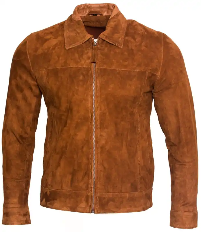 Retro Goat Suede Leather Biker Jacket - Infinity Leather