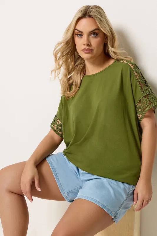 Crochet Sleeve T-Shirt