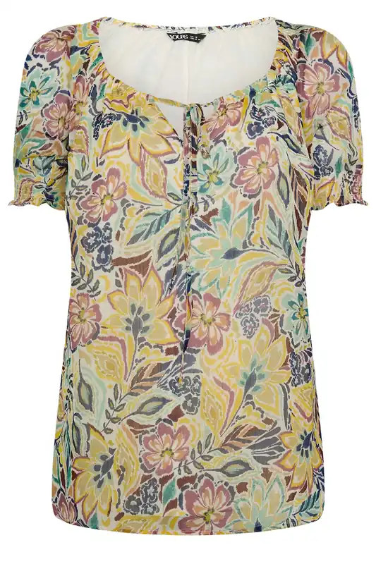 Abstract Tie Neck Blouse - Yours