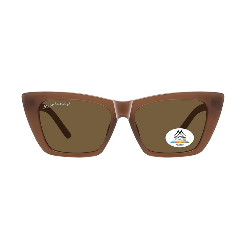 Cat Eye Brown Brown Polarized MP64 - montana