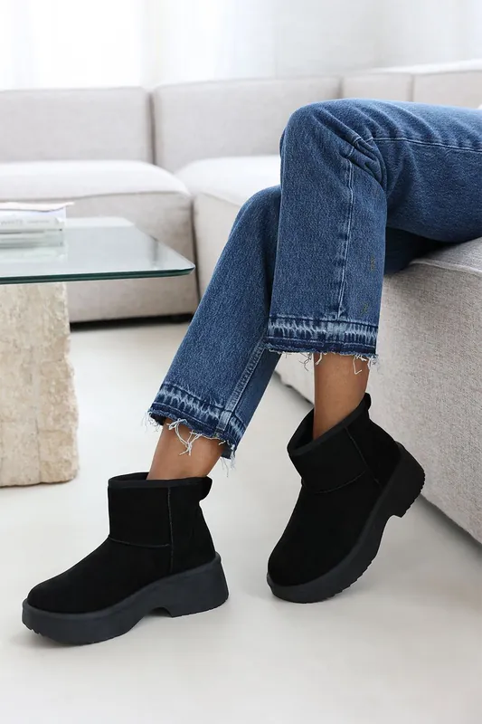 Blakelie' Suede Platform Ankle Boots - Where's That From