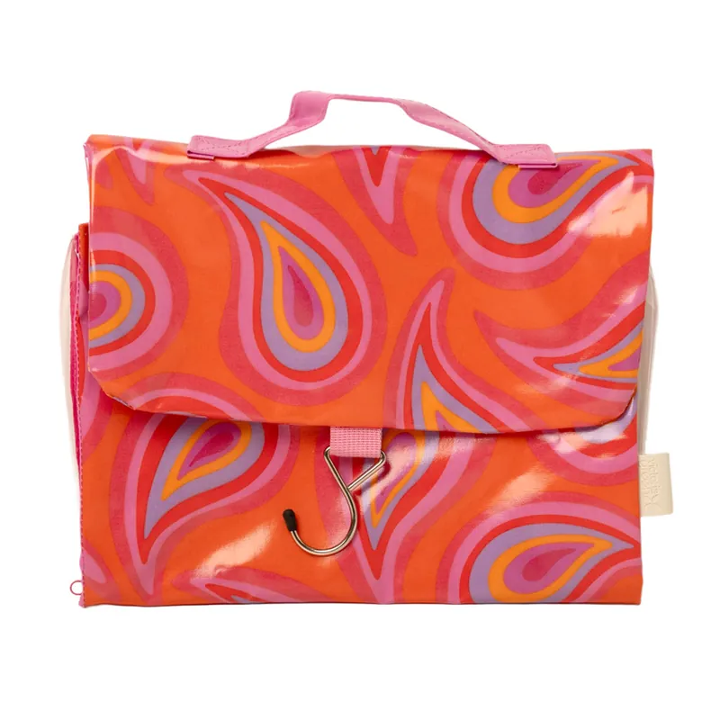 Threefold Hanging Wash Bag - Groovy Paisley