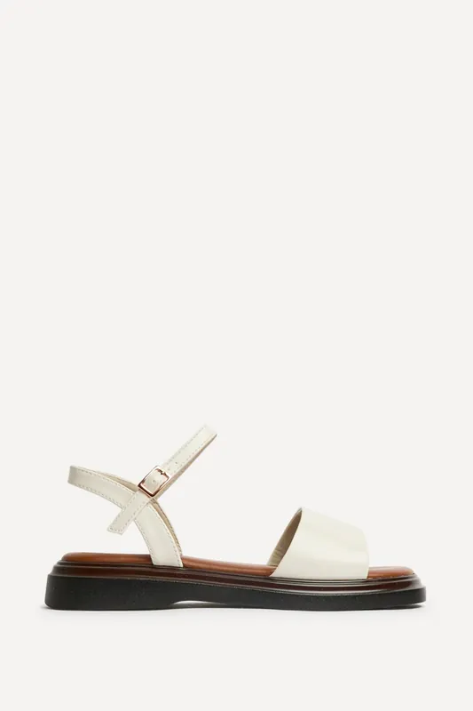 Balance Ivory Flat Sandals - Linzi