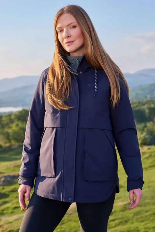 Chestnut' Waterproof Lightweight Warm Padded Adjustable Hood Jacket - Mountain Warehouse
