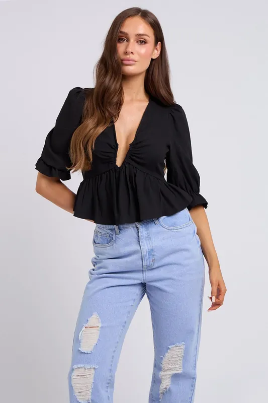 Colette U Bar Empire Peplum Blouse - Urban Bliss