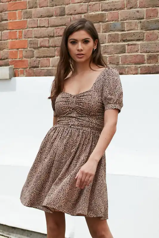 Irregular Polka Dot Dress - DOUBLE SECOND