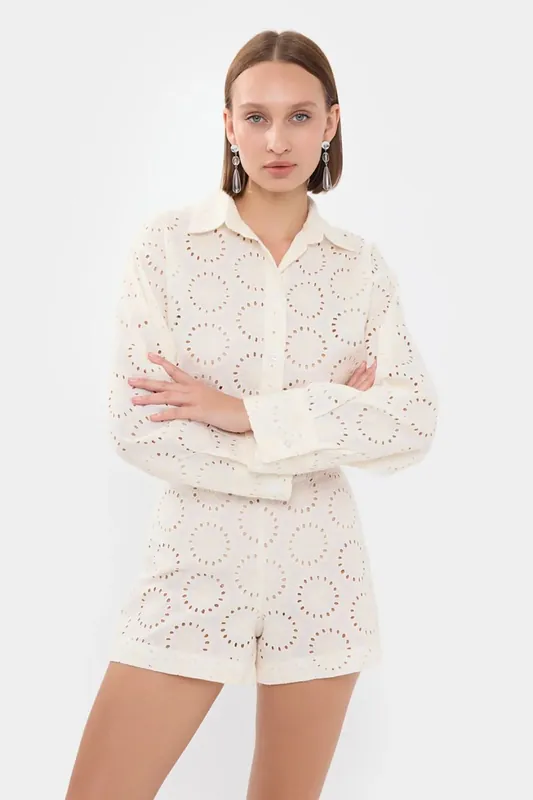 Embroidered Long Sleeve High Waist Coords - Hiccup