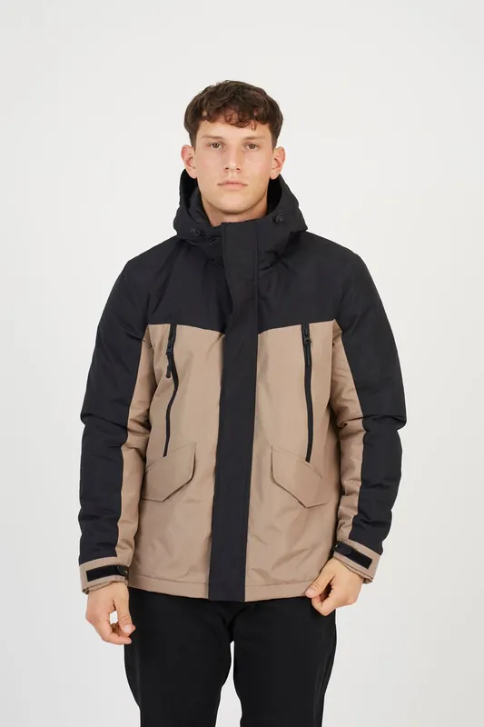 Colour Block Hooded Jacket - Brave Soul
