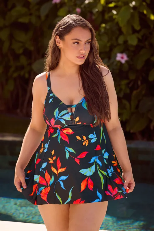 Floral Hanky Hem Tankini Top - Yours