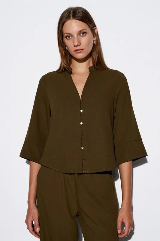 Women’s Polyester Crepe Blouse - Dilvin