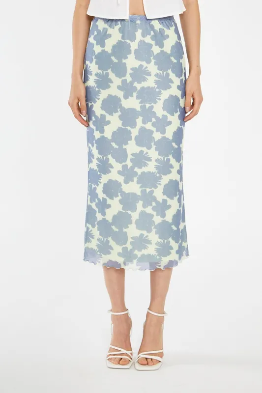 Mid Waist Midi Skirt - Shnoo