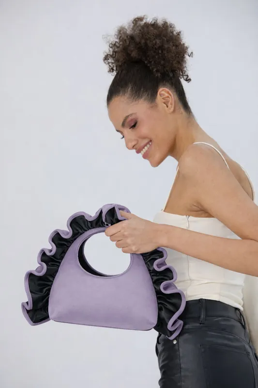 Ruffle Handle Grab Bag - Belissh