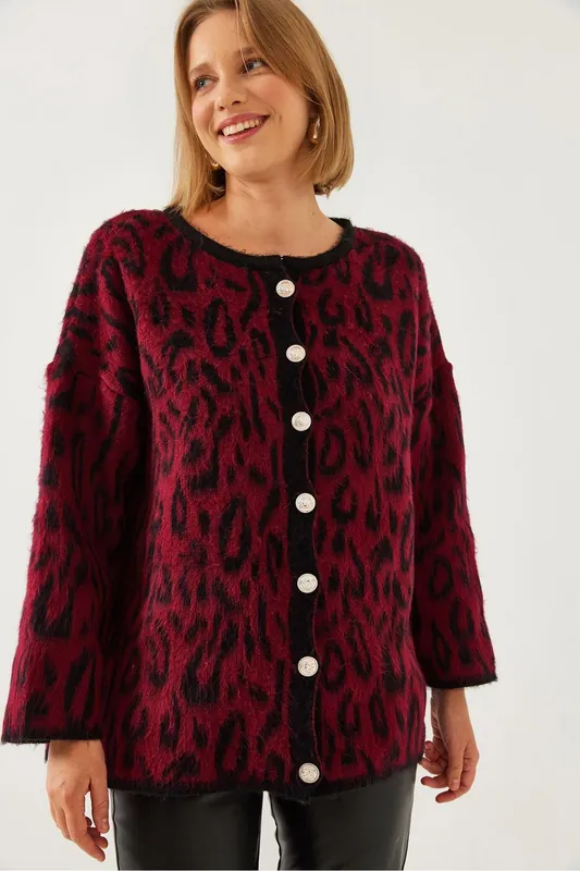Oversized Embroidered Knitwear Cardigan - Bianco Lucci