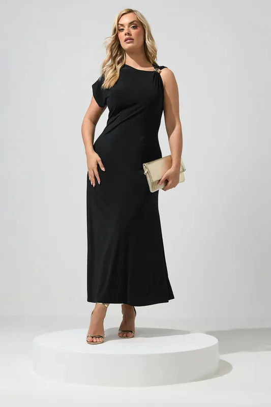 Metal Buckle Detail Maxi Dress - Yours