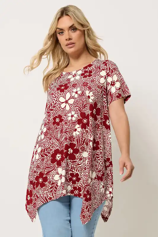 Floral Hanky Hem Top - Yours