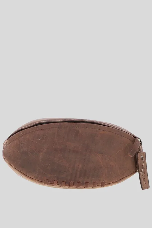 Leather Rugby Ball Washbag - Ashwood Leather