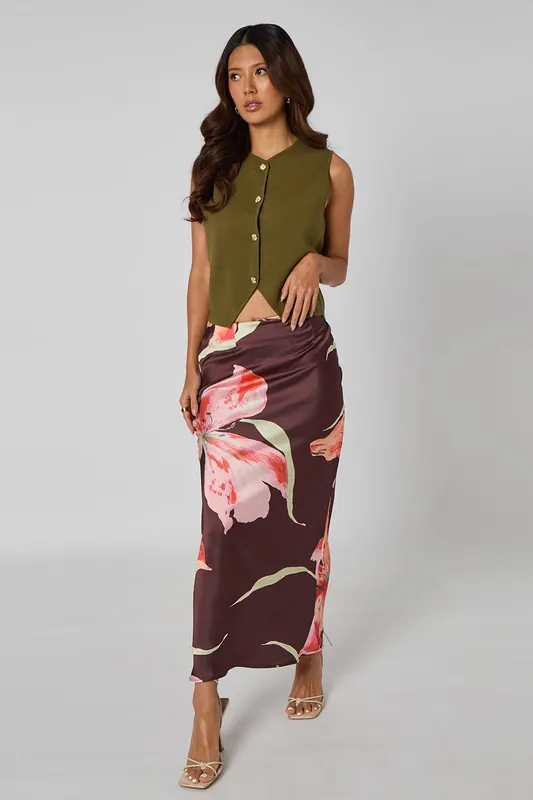 Floral Midi Skirt - Urban Bliss