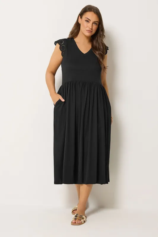 Broderie Sleeve Maxi Dress - Yours