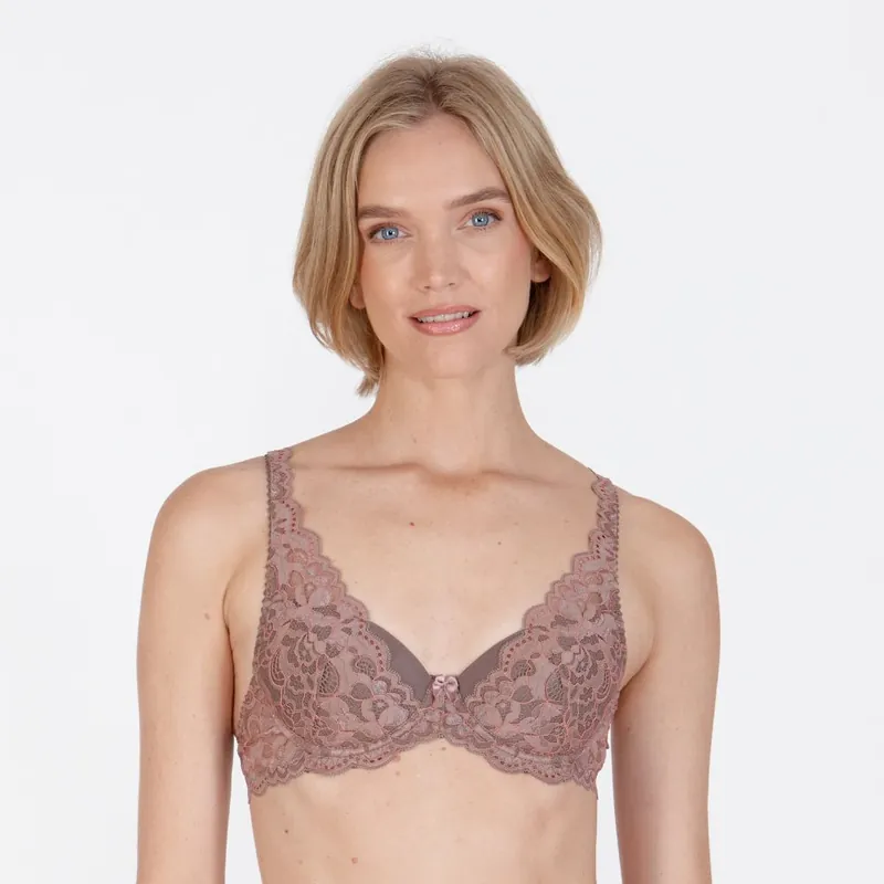 'Mocha Spice Delight' Underwired High Apex Bra - Little Women