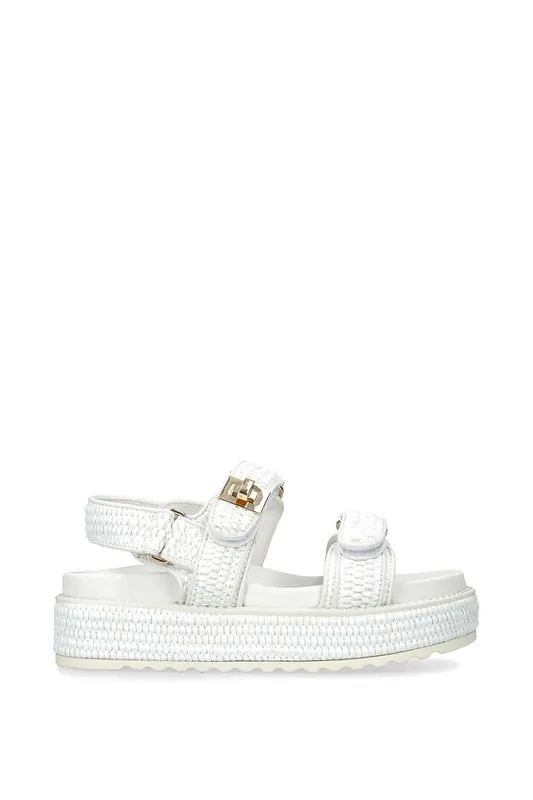 Bigmona White Raffia' Sandals - STEVE MADDEN