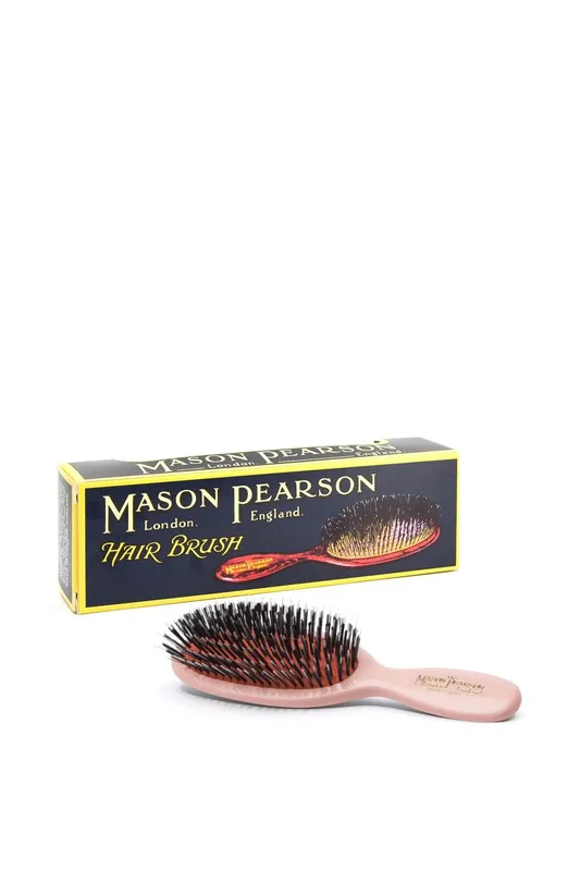 Pocket Bristle & Nylon Hair Brush Pink - Mason Pearson