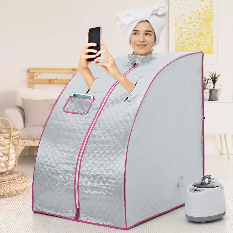 Personal Full Body Sauna Spa with Remote Control and Folding Chair ,Lightweight Foldable Home Sauna Tent - SHEONLY